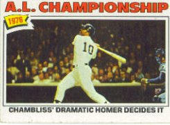1977 Topps Baseball Cards      276     Chris Chambliss ALCS